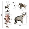 thumbnail image 2 of 35.4'' Elephant Wind Chimes, TSV Outdoor Retro Wind Bell with 4 Aluminum Tubes, 2 of 6