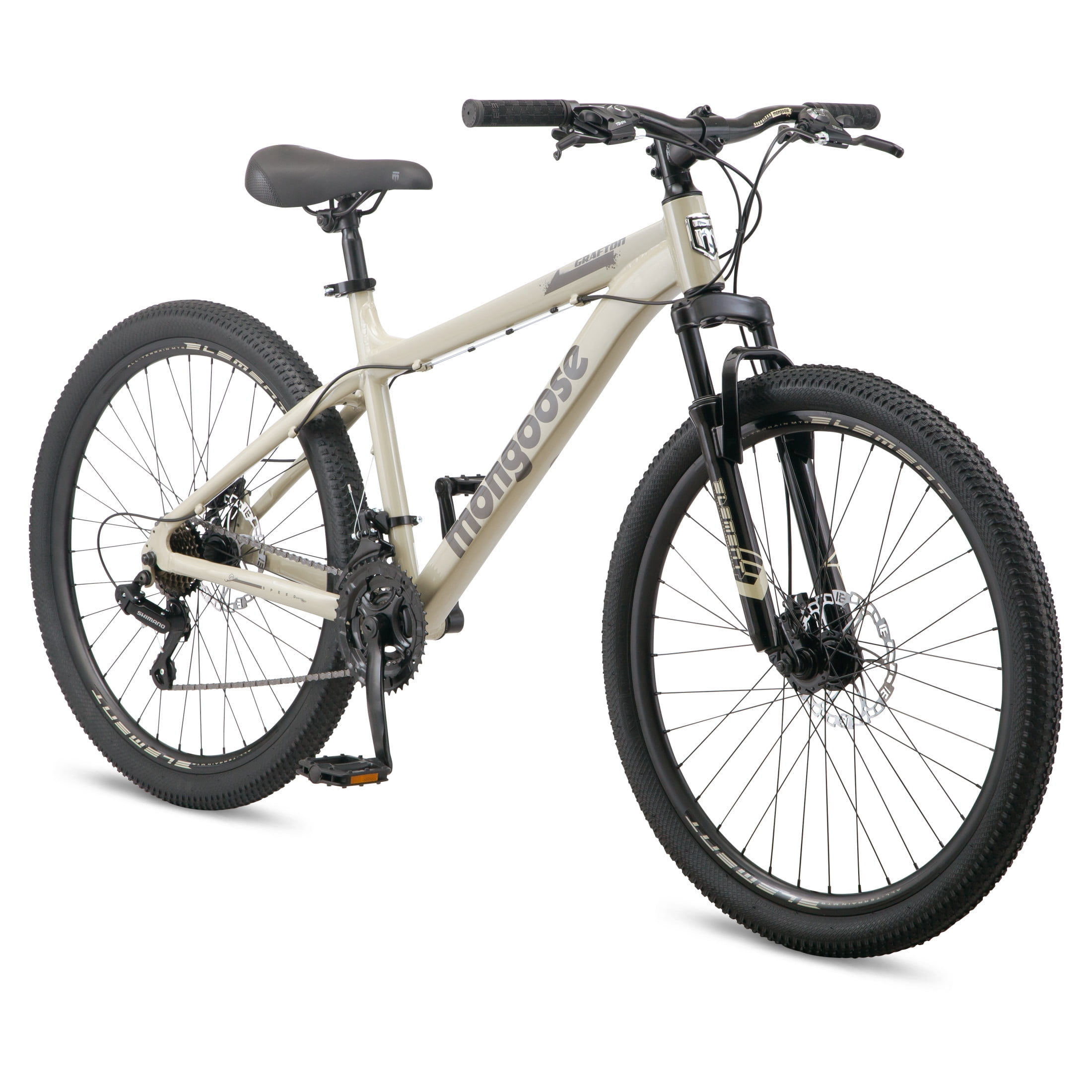 Mongoose Grafton Mountain Bike, 26 Inch Wheel, 21 Speeds, Tan
