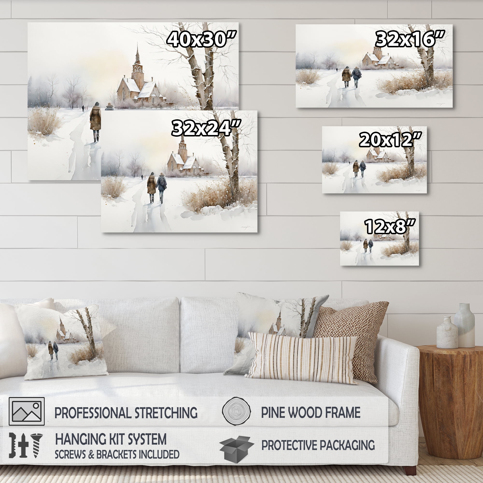 Designart Couple In Love Going To The Church V Canvas Wall Art