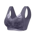 thumbnail image 2 of Older Women Bra Beach No Underwire Size Full Everyday Sleep Bras Comfort Women's Lace Bras - Gray,38, 2 of 5