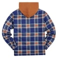 thumbnail image 5 of Plus Size Jackets for Men Clearance Plaid Flannel Jacket Winter Coat Classic Trucker Jackets with Hood, 5 of 5