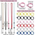 thumbnail image 2 of 1 box 5pcs 5 colors Nylon Cord Neck Straps Electronic Cigarette Lanyard Strap with Plastic & Silicone Findings and 36pcs 6 colors Silicone Pendant Mixed color, 2 of 6