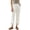 White, variant on DOKOTOO Womens Casual Crochet Lace Pants Drawstring Elastic Waist Cropped Pants Lightweight Straight Leg Trousers with Pockets