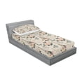 thumbnail image 3 of Modern Bedding Set with Sheet & Covers, French Eiffel Tower Shabby Form Style Garden Roses Butterfly Flowers Leaves Artwork, Printed Bedroom Decor 2 Shams, 4 Sizes, Multicolor, by Ambesonne, 3 of 3