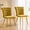 Yellow, variant on DRNANLIT Velvet Accent Chair with Bubble Tufted Backrest, Gold Metal Legs, Armless Design for Bedroom, Living Room, Home Office, Beige
