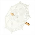 thumbnail image 2 of Paraguas artesanal Jadeshay nupcial pequeño encaje Beige, 2 of 12