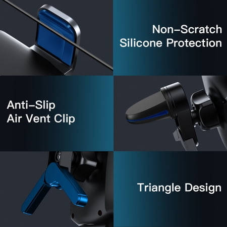 AUTO DRIVE SILVER VENT MOUNT  WIRELESS CHARGER, AUTO-CLAMPING, COMPATIBLE WITH QI-ENABLED PHONES