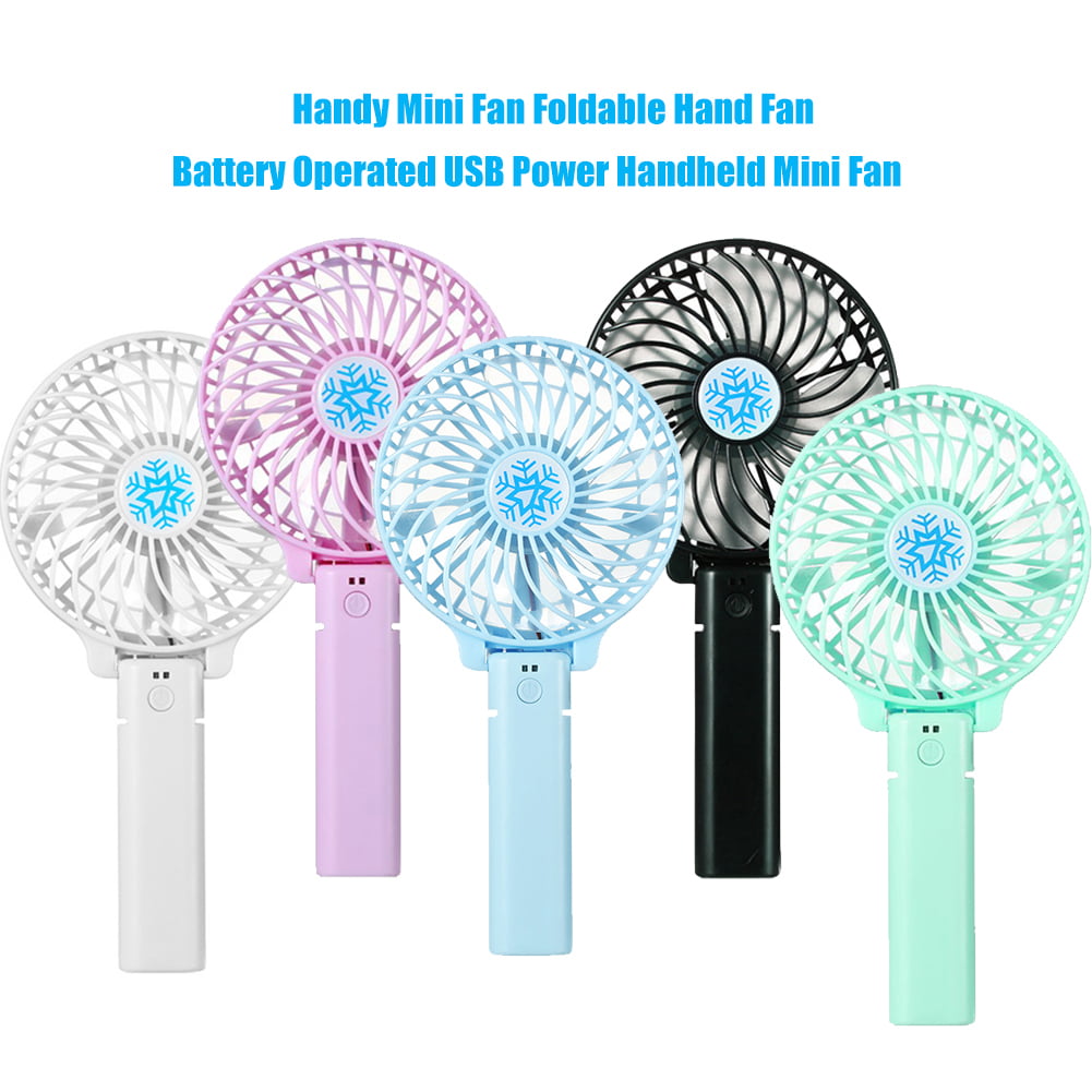 Portable Hand Fan Battery Operated USB Power Handheld Mini Fan Cooler 