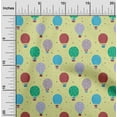 thumbnail image 2 of oneOone Cotton Poplin Medium Yellow Fabric Hot Air Balloon,Clouds & Rocket Transport Fabric For Sewing Printed Craft Fabric By The Yard 56 Inch Wide, 2 of 6