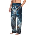 thumbnail image 6 of Pofeuu Forest Meditating Goat Print Men's Pajama Pants, Soft Lounge Pajama Pants with big pockets for Men Plaid Pj Bottoms-Medium, 6 of 6