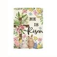 thumbnail image 2 of Darzheoy He Is Risen Easter Garden Flag 27.6x39.4 Inch Double Sided Outside, Bunnies Flowers Cross Yard Outdoor Decoration, 2 of 6