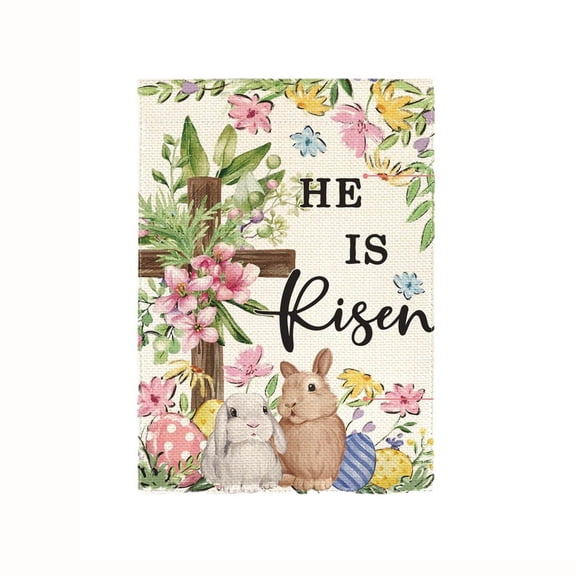 Bcylexb Large 27.5 x 39.4 Inch Easter Garden Flag, Spring Outdoor Hanging Yard Flags Decoration for Courtyard Atmosphere and Patio, Multicolor