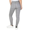 thumbnail image 4 of Seven7 Women's 4-Way Stretch Skinny Leg Pull On Ponte Pant Legging (Black & Brown Glen Plaid, XXL), 4 of 13