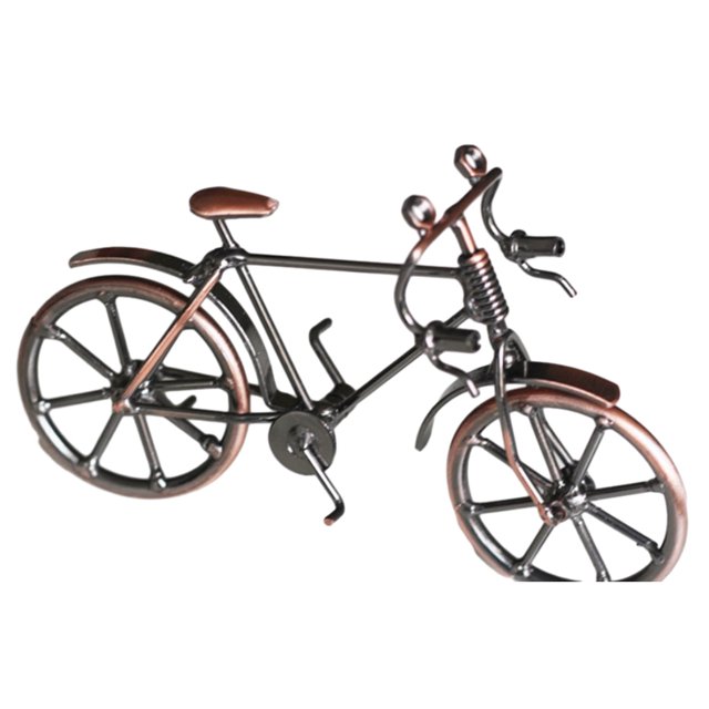 Wosthever Modelo de bicicleta clásica, artesanía de escritorio única para materiales de decoración del hogar, accesorios de decoración del Decoración del hogar