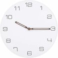 thumbnail image 1 of Colgante de pared de madera, reloj redondo silencioso, reloj de pared moderno y delgado, decoración, 30cm de espesor, 5mm, blanco, 1 of 5