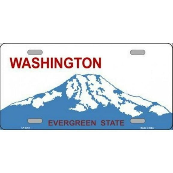 Washington State Background Metal License Plate