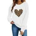 thumbnail image 6 of Levmjia Women Hoodless Sweater Tops Valentine's Day Printed Round Neck Sweatshirt Long Leeves Pullover Tunic Fashion Loose Casual Fall Winter Shirts, 6 of 6