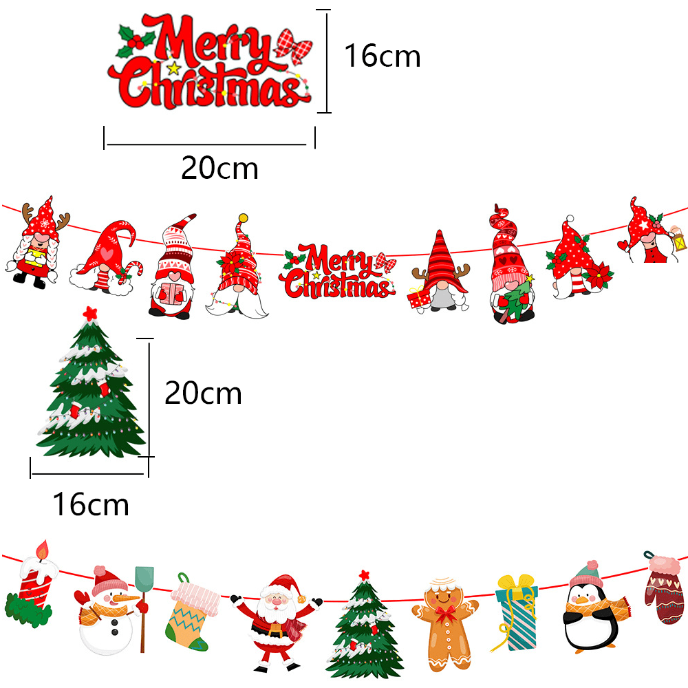 NOLITOY 3pcs Paper Hanging Banner Xmas Pull Flag Holiday Banner Xmas Party  Supplies Xmas Banner Christmas Letter Banner Paper Decorations Christmas