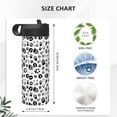 thumbnail image 4 of Uemuo Black Footprints Print 18oz Sports Insulated Kettle, Water Bottle, Outdoor Sports Bottle, Insulated Hydration Bottle with Handle & Flip Straw, 4 of 8
