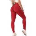 thumbnail image 1 of Collants de Sport pour Femmes Leggings de Compression Froncés Pantalons de Yoga d'Entraînement, 1 of 7