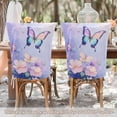 thumbnail image 5 of Decorative Chair Back Cover One Size x2 Chair Cover Dining Chair Slipcovers Chair Back Decoration Festival Chair Decoration Light Purple Rainbow Butterfly, 5 of 6