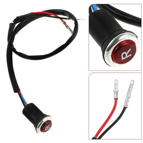 FUTUREORYY 1Pcs Gear Indicator Light Black Plastic Rectangular For Motorcycle Signal Light