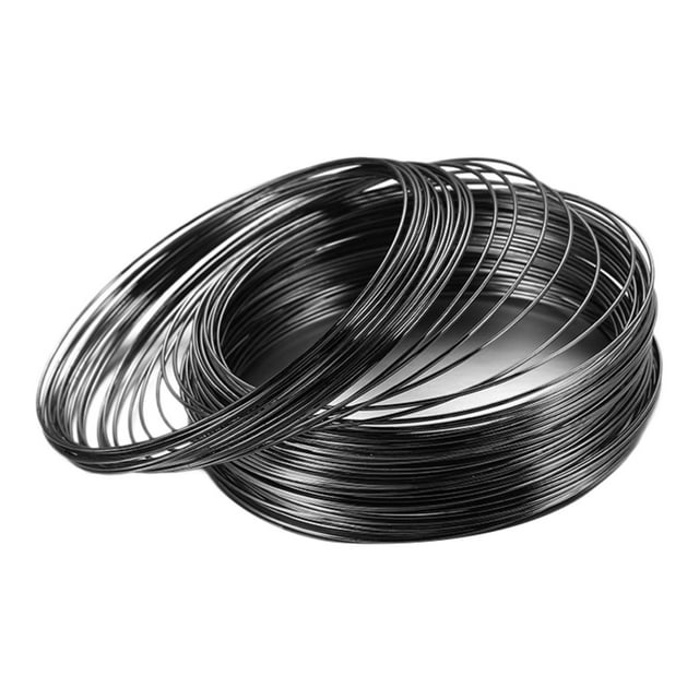 100 pulseras de alambre con memoria, perlas elegantes, joyería Negro