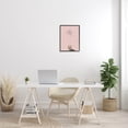 thumbnail image 2 of Pink Potted Palm Plant Botanical & Floral Graphic Art Black Framed Art Print Wall Art, 2 of 7