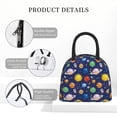thumbnail image 4 of Balery Space Planet Bolsa de Almuerzo para Mujeres, Caja de Almuerzo, Bolsa de Almuerzo Pequeña Impermeable, Tote de Almuerzo Reutilizable con Gran Capacidad, 4 of 6
