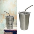 thumbnail image 3 of Spill Proof Stainless Steel Tumblers,Stainless Steel Cold Tumbler Stainless Steel Straw Cup Stainless Steel Straw Travel Tumbler Future-Proof Design, 3 of 10