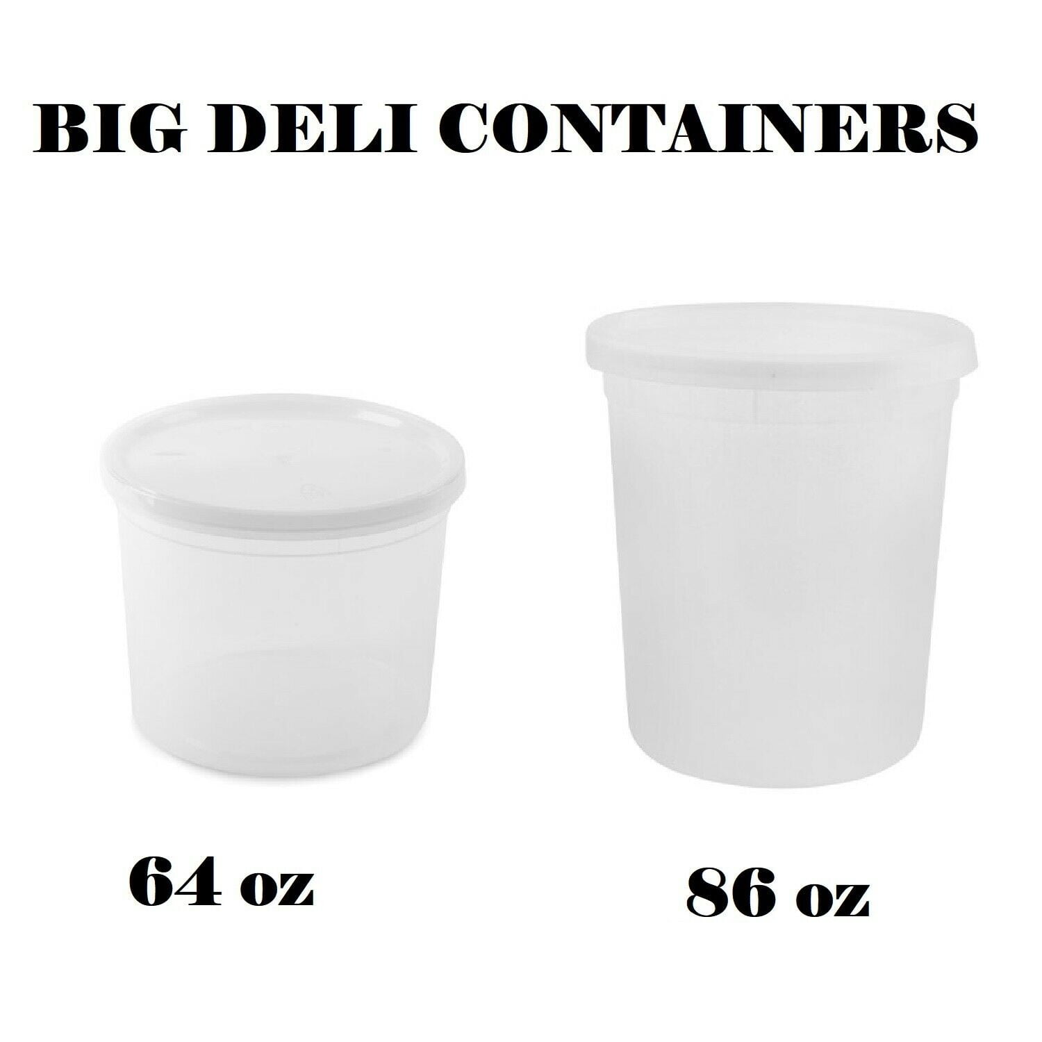 [EDI-Round Deli Containers (16 oz, 50)] Plastic Deli Food Storage  Containers with Airtight Lids | Microwave-, Freezer and Dishwasher-Safe |  BPA Free 