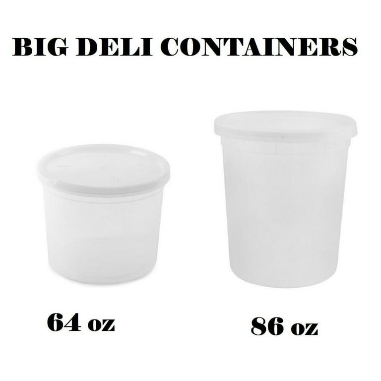 16 oz. Heavy Duty Small Round Deli Food/Soup Plastic Containers w