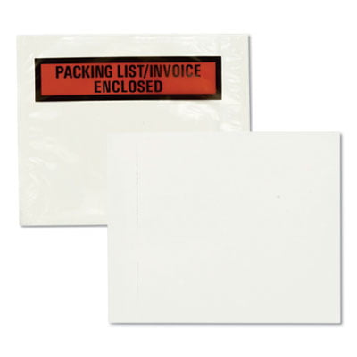100/Box 5 1/2 inch x 4 1/2 inch Quality Park Top-Print Self-Adhesive Packing List Envelope