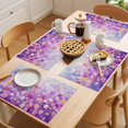 thumbnail image 5 of Spring Watercolor Placemats Set of 8, Purple Flowers Oil Painting Non-Slip Place Mats Washable Table Mats for Kitchen Dining Table Decorations Indoor/Outdoor, 5 of 9