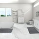 thumbnail image 4 of Nuevo juego de alfombras para el baño, base antideslizante de látex, superficie lisa y plana, gris oscuro, 4 of 9