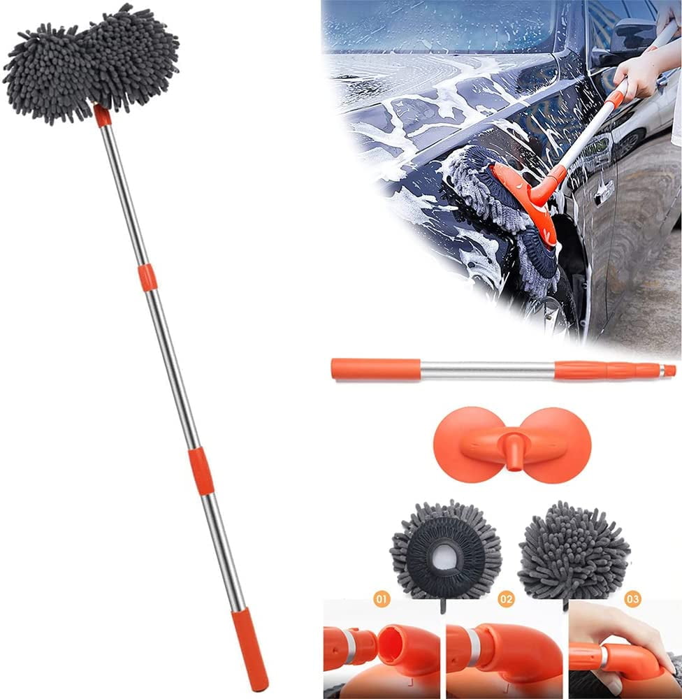 Retractable Car Wash Mop Including Brush HeadDust Removal Detachable Dual  Use Mop Rag Strong Water Absorption Car Cleaning1246D From Doer69, $24.32