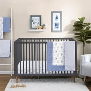 Little Star 100% Organic Cotton 3 Piece Crib Bedding Set - Reversible Comforter and 2 Fitted Sheets