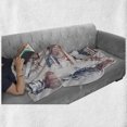 thumbnail image 6 of American Soft Flannel Fleece Blanket, Vintage National Symbols Hand Drawn Style Abraham Lincoln Eagle Statue of Liberty, Cozy Plush for Indoor and Outdoor Use, 50" x 70", Multicolor, by Ambesonne, 6 of 6