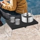 thumbnail image 1 of Mesa de camping plegable de 12,60 pulgadas, multiusos, compacta, pequeña, para playa, con tablero de aluminio para cocinar, balcón, jardín, senderismo negro, 1 of 8