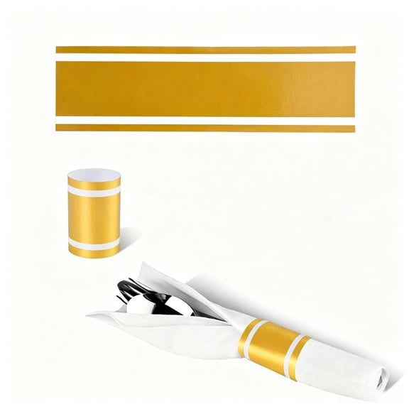 Paper Napkin Bands 100 Pcs Self Adhesive Rings for Party 1.6 Inch
