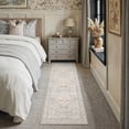 thumbnail image 2 of BERTHMEER 2'x6' Runner Rugs for Hallway Entryway Bathroom Bedroom Kitchen Non Slip Washable Vintage Oriental Traditional Runner Rugs,Beige, 2 of 5