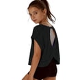 thumbnail image 5 of enyan Girls T Shirts Ruffle Short Sleeve Summer Pleated Crewneck Casual Tops Tees Blouses Girls Summer Tops,Black,13-14 Years, 5 of 7