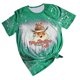 thumbnail image 1 of Blusa divertida con estampado de teñido anudado navideño para mujer Pompotops hfajkhk123830, 1 of 4