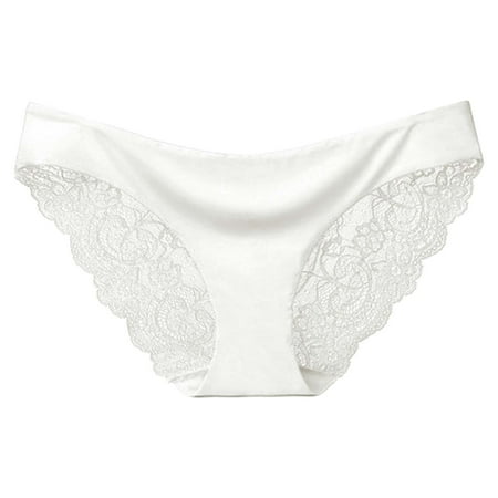 

sebtyili womens underwear lace low waist soft lace breathable stretchy briefs comfortable panties for ladies