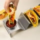 thumbnail image 4 of Soporte para panqueques de acero inoxidable 3 rejillas en forma de W con taza de salsa | Bandeja de Rollo de Maíz para Tacos Multiusos | Soporte de comida de mesa resistente a la corrosión, 4 of 9