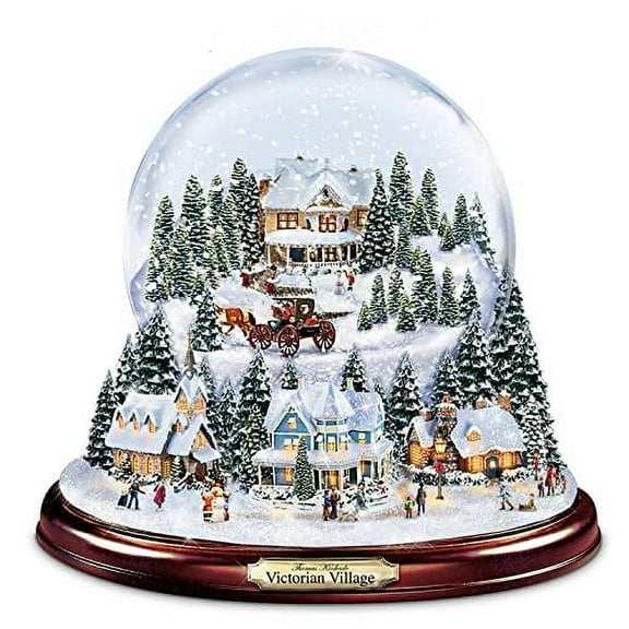 Bradford Exchange Lights Up Plays Music Christmas Snow Globe, Multicolor