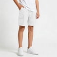 thumbnail image 6 of LJEFF Boys Paperbag Waist Denim Shorts, Cuffed Hem Buttons High Waist Pocketed Shorts for Kids White Size 6 T, 6 of 7