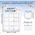thumbnail image 2 of 2 Feuilles Tableau d'Anniversaire pour Classe 17x11 Pouces Affiche d'Anniversaire Colorée Calendrier d'Anniversaire Réutilisable pour École Classe avec Décorations de Tableau (Rubans Colorés), 2 of 9