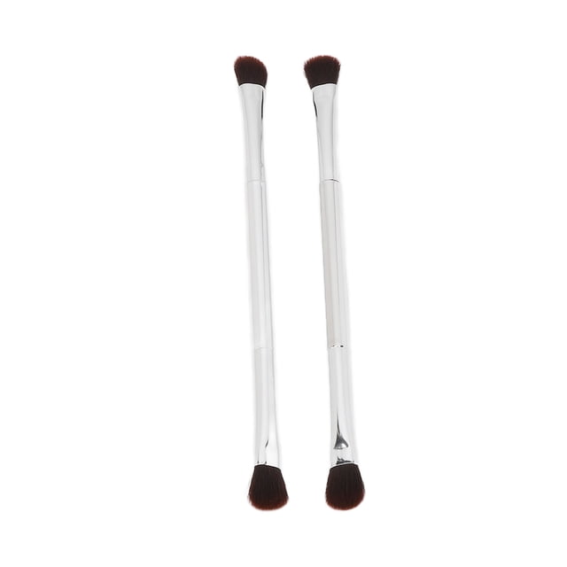 Brocha para maquillaje de ojos, 2 piezas, sombra de ojos de doble punta, brocha para sombra de ojos, brocha para contorno de nariz, construcción robusta