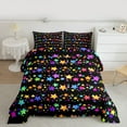 thumbnail image 2 of Castle Fairy Kids Boys Girls Kawaii Colorful Stars Print Full Size Comforter Sets 3-Piece,Cartoon Universe Galaxy Bedding Comforter Set,Cute Starry Sky Lightweight Bedding Sets, 2 of 8